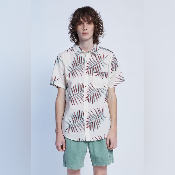 Brixton Chárter Print Button Down Shirt- Large - Picture 1 of 11
